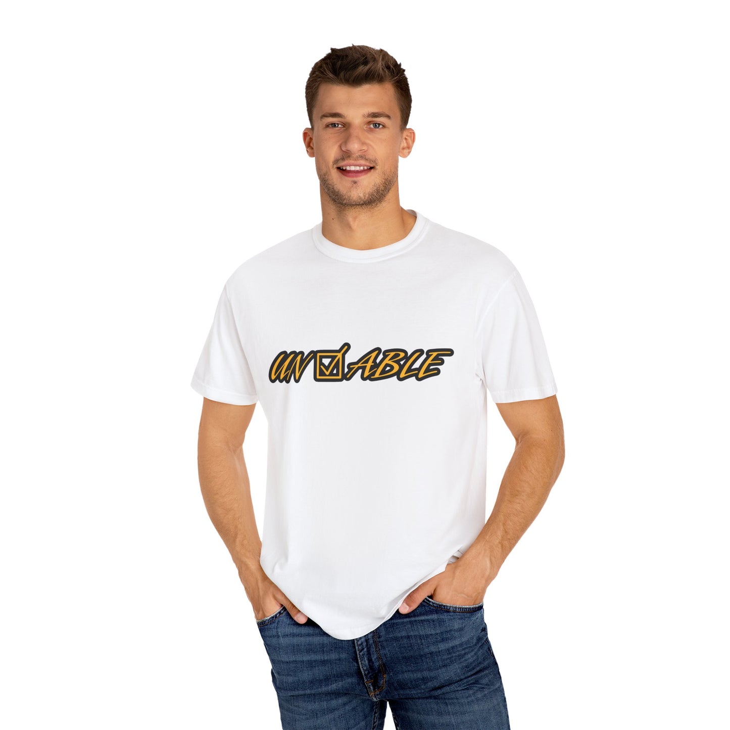 Uncheckable Gold Unisex Garment-Dyed T-shirt