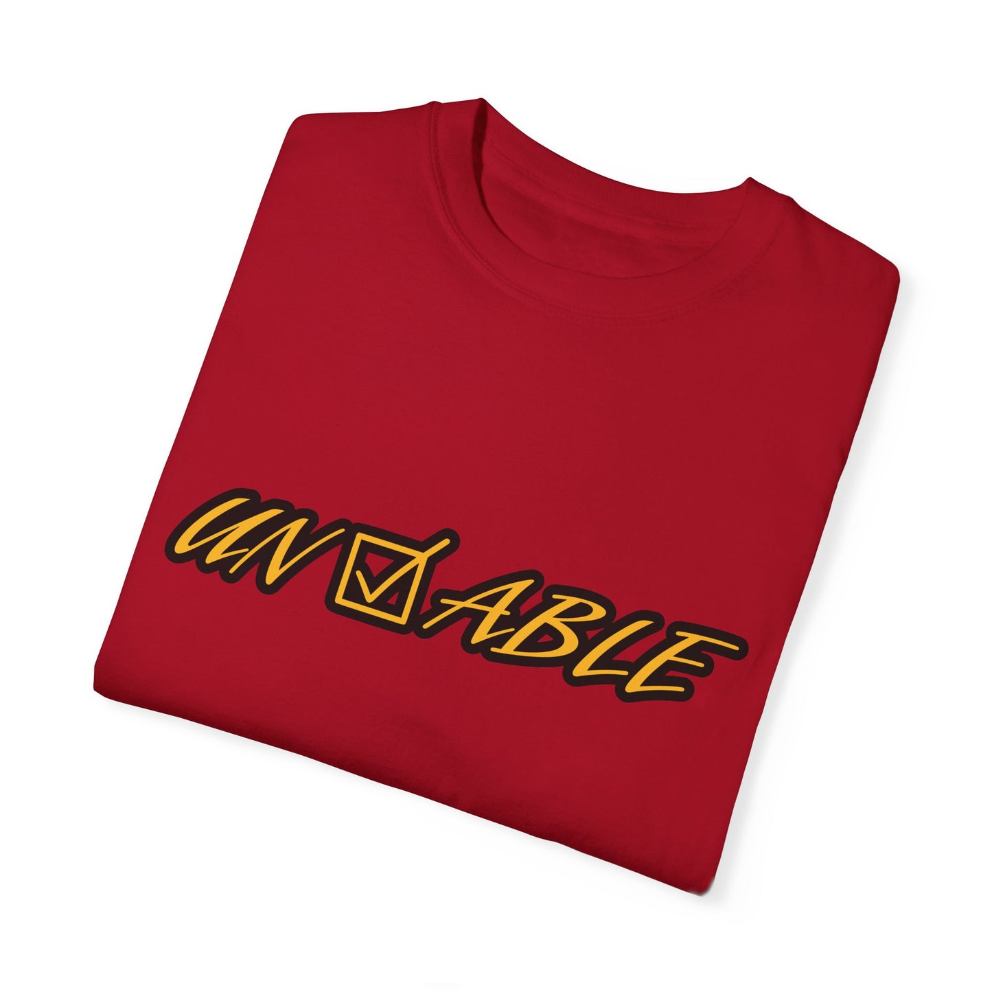 Uncheckable Gold Unisex Garment-Dyed T-shirt