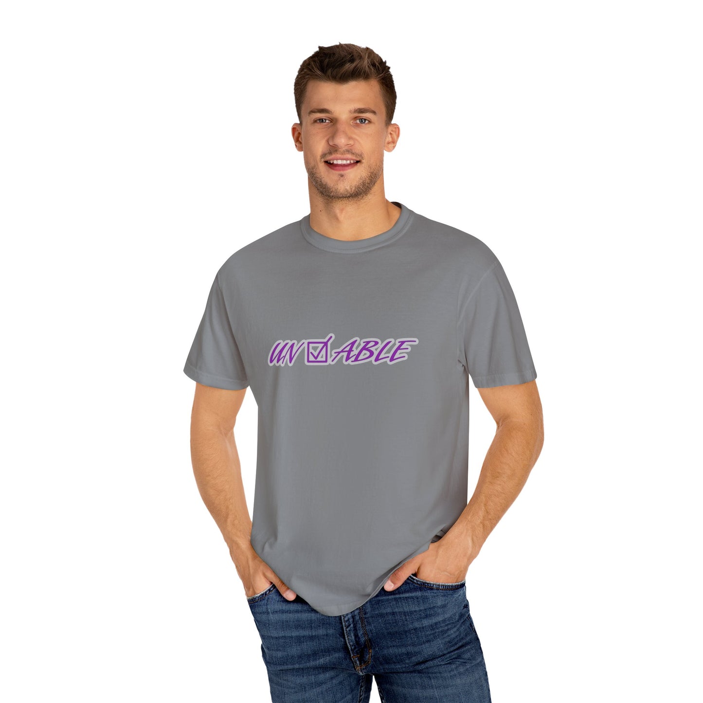 Uncheckable Purple Unisex Garment-Dyed T-shirt