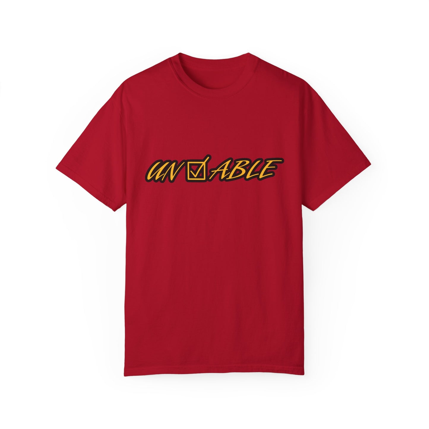 Uncheckable Gold Unisex Garment-Dyed T-shirt