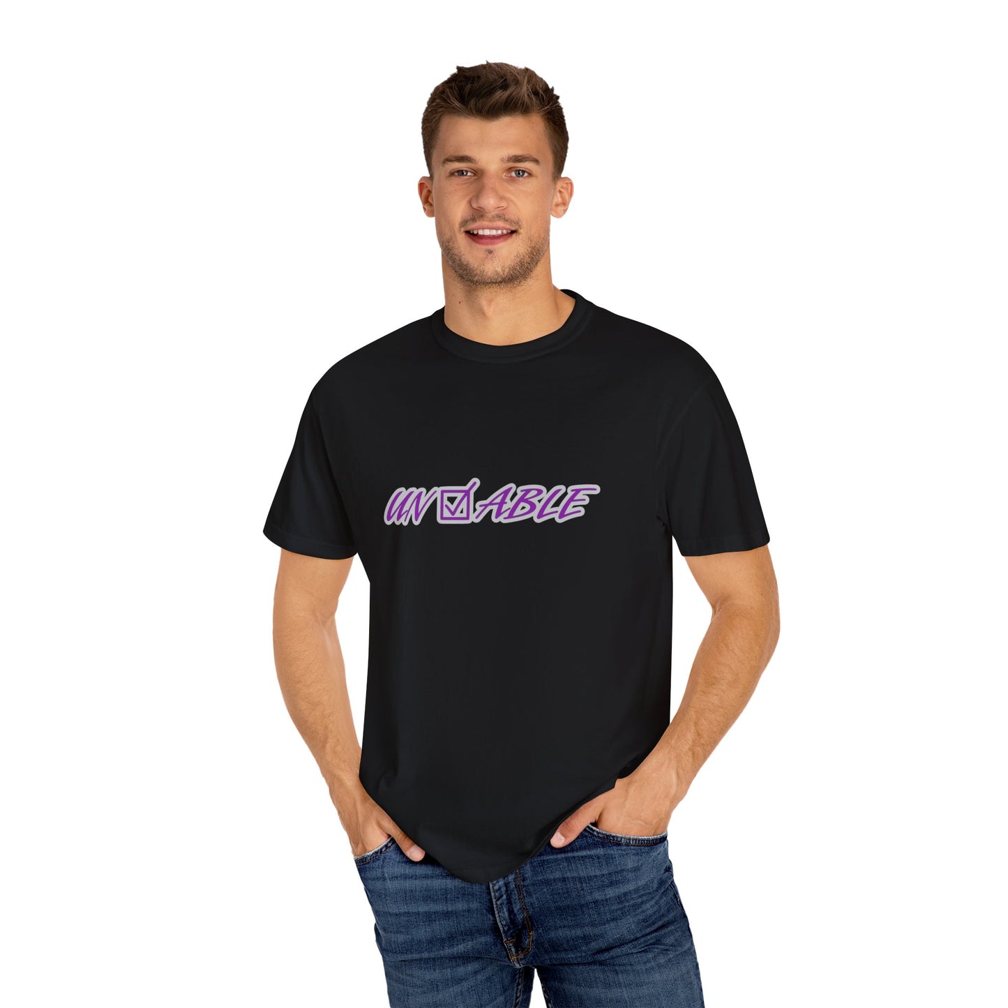 Uncheckable Purple Unisex Garment-Dyed T-shirt