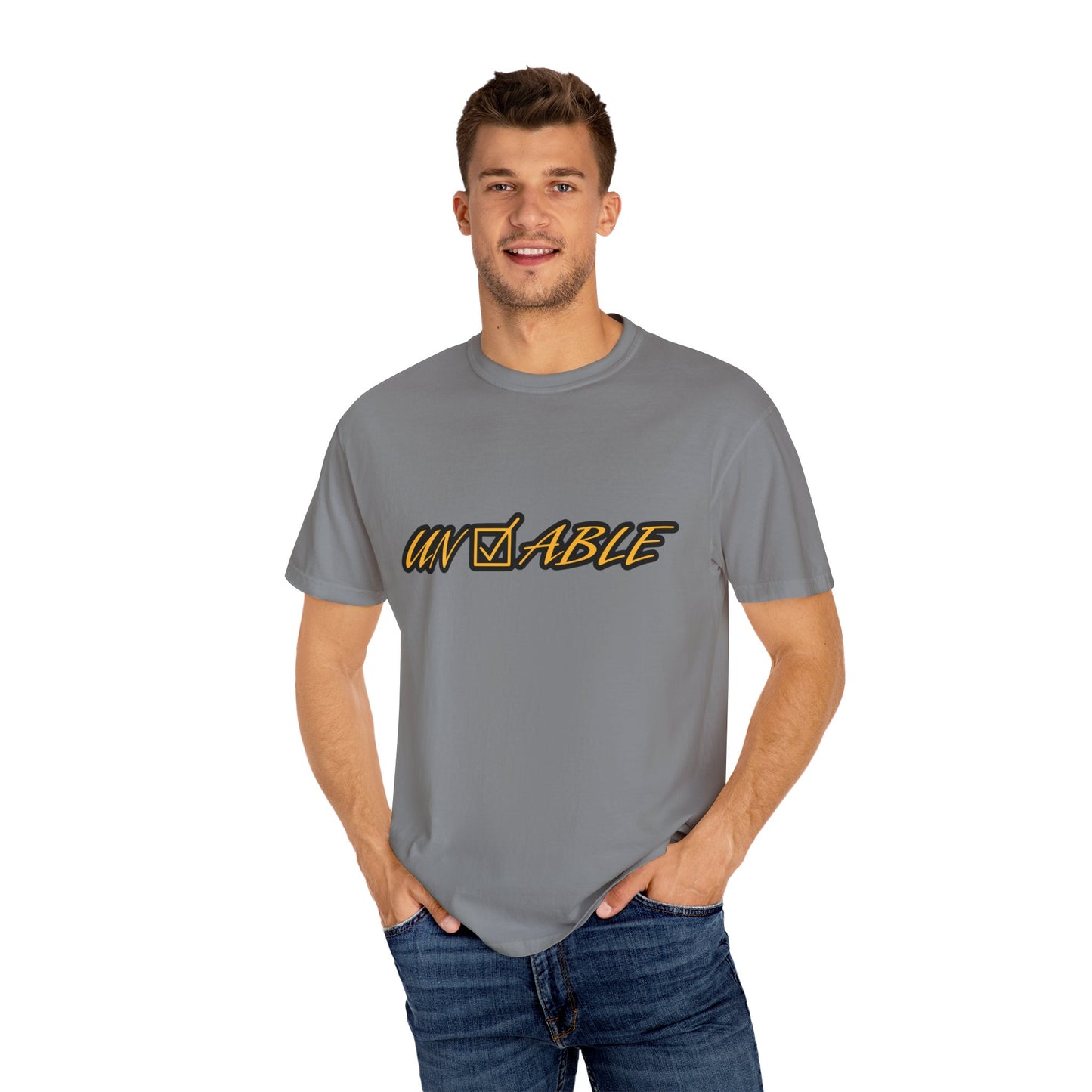 Uncheckable Gold Unisex Garment-Dyed T-shirt