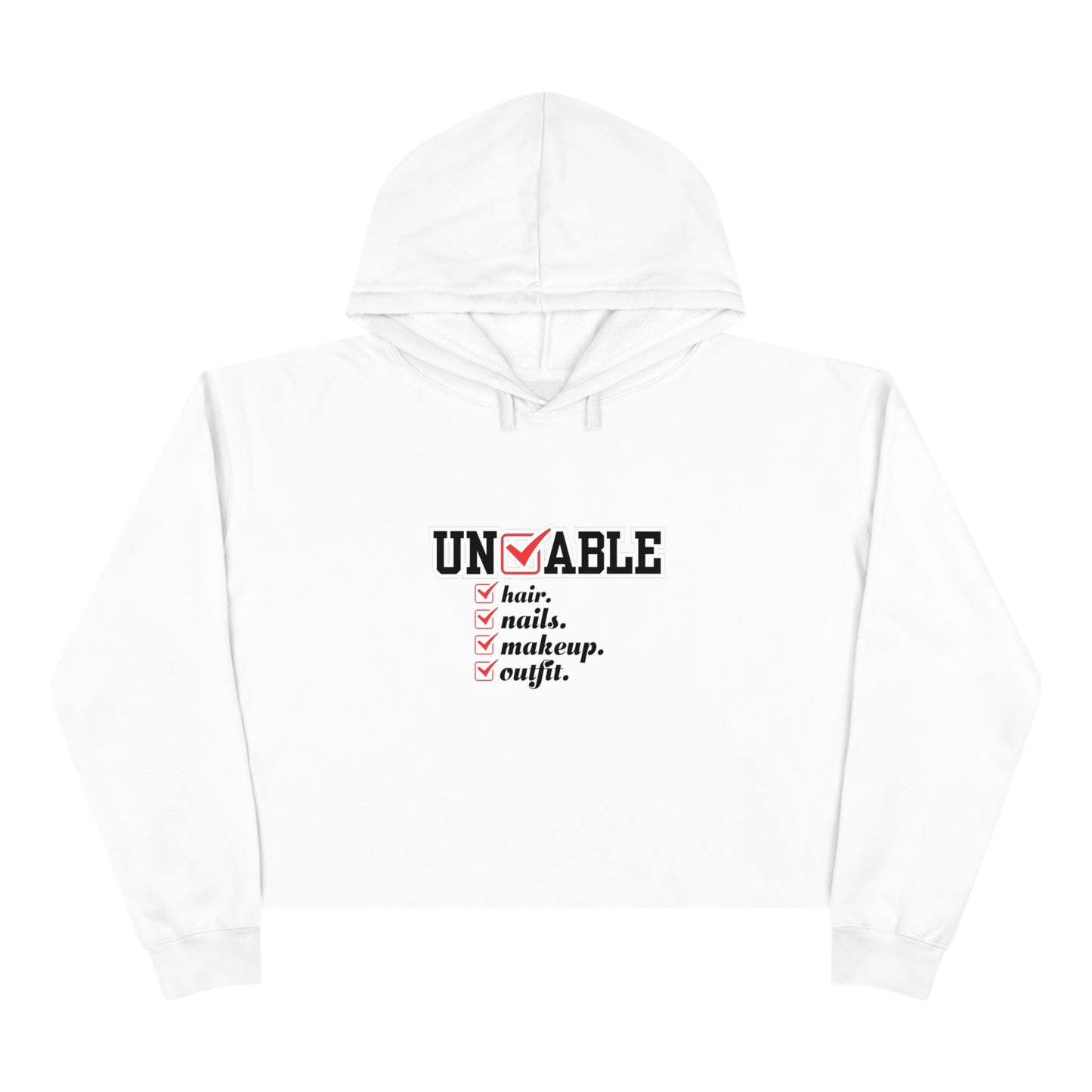 Uncheckable Crop Hoodie