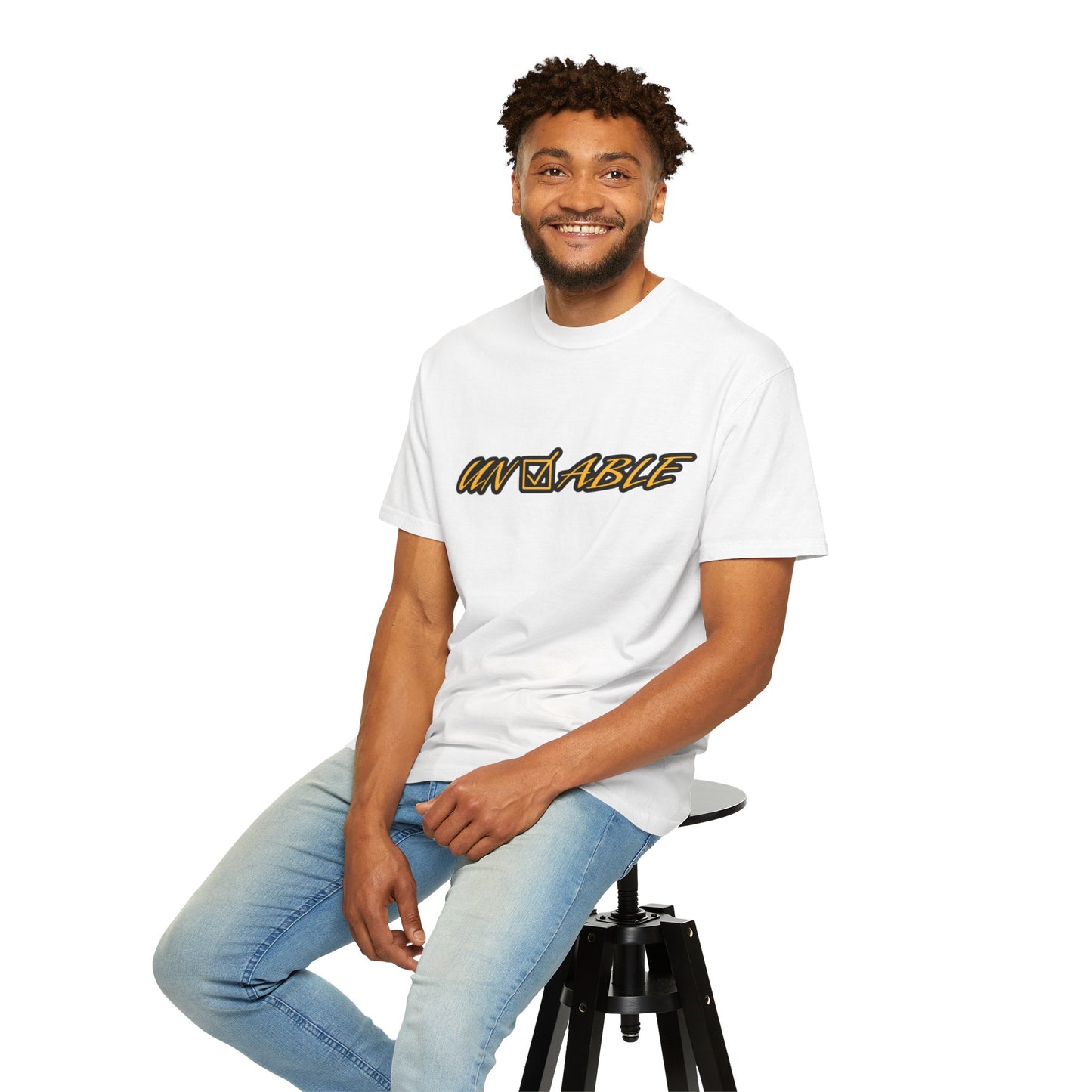 Uncheckable Gold Unisex Garment-Dyed T-shirt