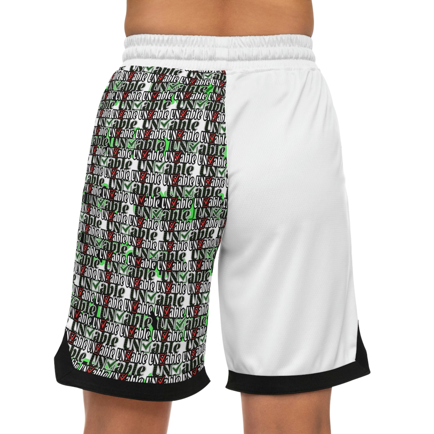 Uncheckable Collage Basketball Rib Shorts (AOP)